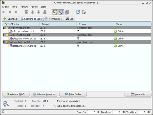 5 programas para baixar arquivos automaticamente no RapidShare - JDownloader