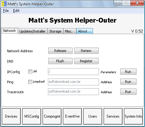 Matt's System Helper-Outer - Coleção de ferramentas do Windows Matt's System Helper-Outer - Coleção de ferramentas do Windows