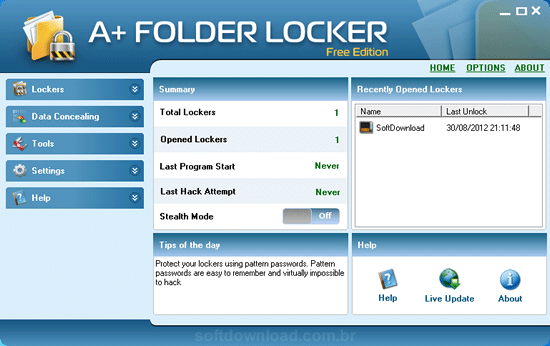 Proteja seus arquivos com o A+ Folder Locker