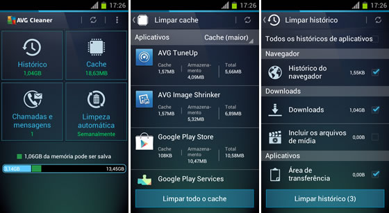 Aplicativo gratuito para limpar e otimizar o Android - AVG Cleaner
