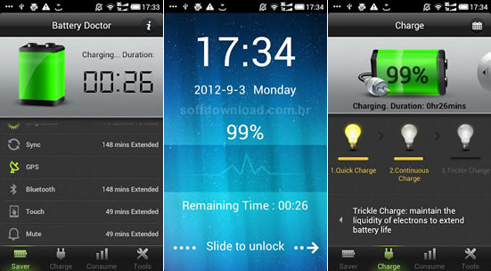 Economize a bateria do Android com o Battery Doctor