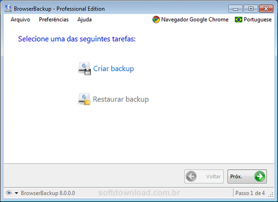 Faça o backup do navegador com o Browser Backup