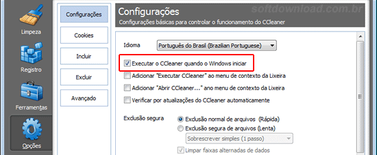 Configurar o CCleaner para limpar o Windows automaticamente