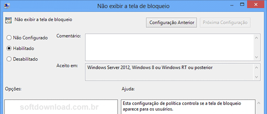 Imagem 3 Como desativar a tela de bloqueio do Windows 8