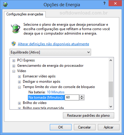 Como alterar o tempo de bloqueio do Windows 8