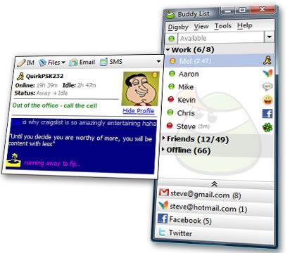 Digsby - Todos os comunicadores instantâneos, redes sociais e emails reunidos em um programa Digsby - Todos os comunicadores instantâneos, redes sociais e emails reunidos em um programa