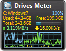 DrivesMeter - Gadget para Windows 7 e Vista