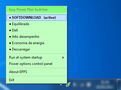 Easy Power Plan Switcher Troque o plano de energia do Windows rapidamente