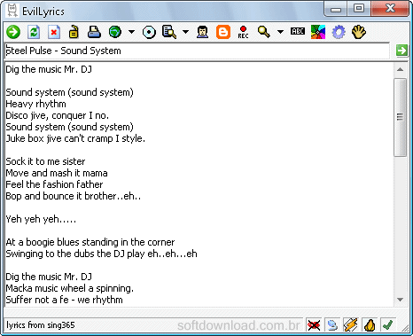 Visualize a letra da música que está escutando com o EvilLyrics Visualize a letra da música que está escutando com o EvilLyrics