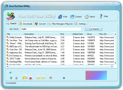 Free Youtube Utility - Busca, download e conversão de vídeos do YouTube Free Youtube Utility - Busca, download e conversão de vídeos do YouTube