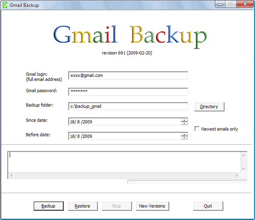 Faça o backup de sua conta Gmail com o Gmail Backup Faça o backup de sua conta Gmail com o Gmail Backup