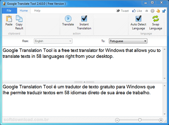 Tradutor de texto para Windows