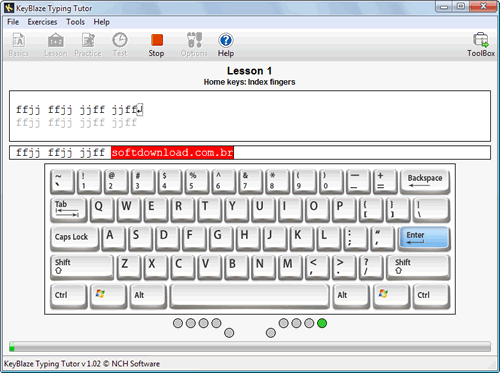 Curso de digitação gratuito - KeyBlaze Typing Tutor