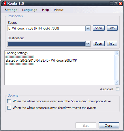 Koala - Copie o DVD de instalação do Windows 7, Vista e Server 2008 para o pendrive