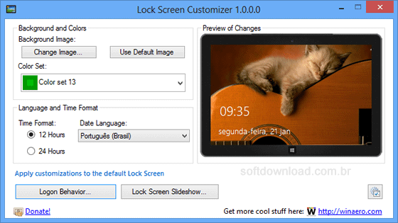 Personalize a tela de bloqueio do Windows 8