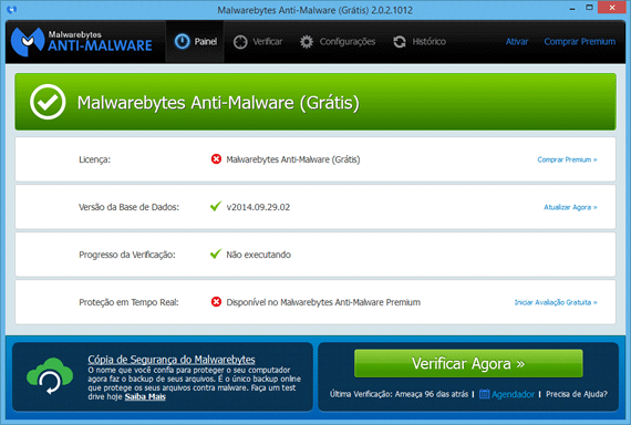 Programa de segurança gratuito - Malwarebytes Anti-Malware