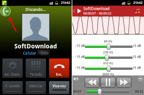 Grave chamadas no Android com o MP3 InCall Recorder