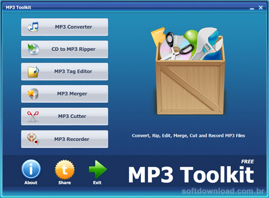 MP3 ToolKit - Kit de ferramentas para edição de áudio