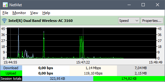 Windows 8 Network Meter Monitor