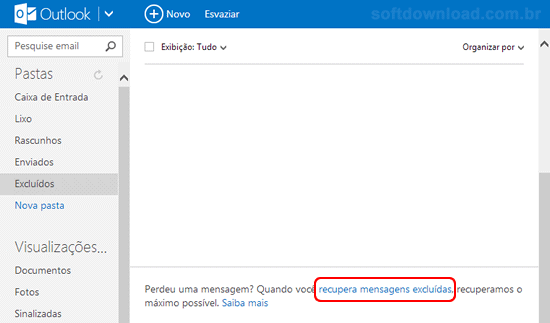 Como recuperar emails deletados do Outlook.com - Imagem 2