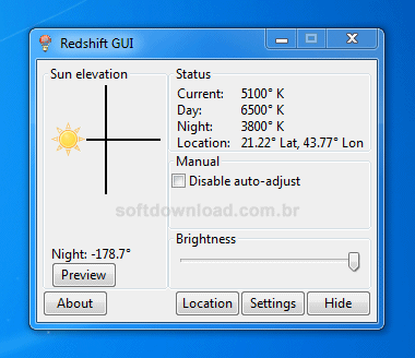 Redshift GUI - Ajuste o monitor para proteger seus olhos