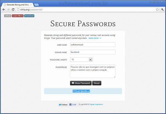 Crie senhas fortes e únicas com o Secure Passwords