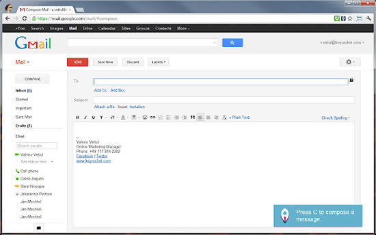 Aprenda as teclas de atalho do Gmail com o Shortcuts for Gmail