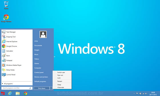 Como restaurar o menu Iniciar no Windows 8