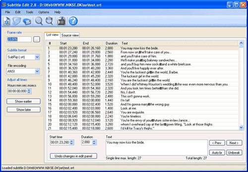 Edite, sincronize e traduza legendas com o Subtitle Edit Edite, sincronize e traduza legendas com o Subtitle Edit