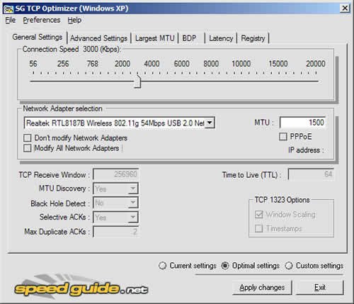 Otimize sua conexão de internet com o TCP Optimizer Otimize sua conexão de internet com o TCP Optimizer