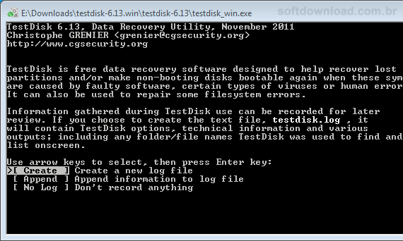 Imagem 1 - Como recuperar arquivos deletados usando o TestDisk