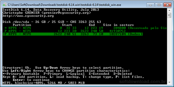 Imagem 8 Como recuperar partições deletadas - Passo 8