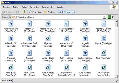 Como instalar fontes no Windows XP e Vista Como instalar fontes no Windows XP e Vista