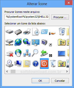 Imagem 6 - Atalhos para o Windows 8 Como personalizar o ícone do atalho - Passo 3