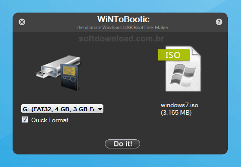 Crie um pendivre de instalação do Windows com o WiNToBootic