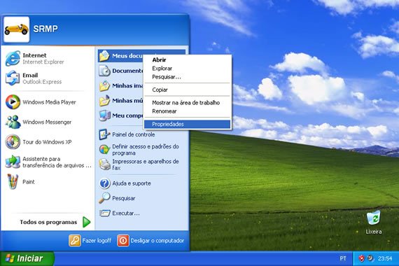 Imagem 2 - Como mover a pasta Meus Documentos do Windows XP Como mover a pasta Meus Documentos do Windows XP - Passo 2