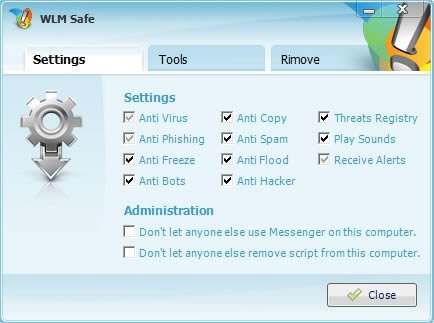 WLM Safe - Antivírus para Windows Live Messenger 2009 WLM Safe - Antivírus para Windows Live Messenger 2009