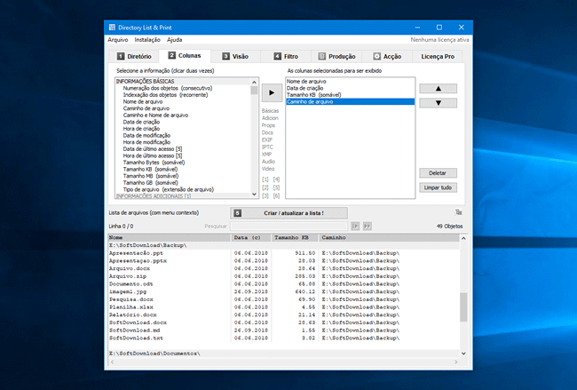 Imprima a lista de arquivos de uma pasta com o Directory List and Print