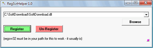 Registre arquivos DLL no Windows com o RegSVRHelper