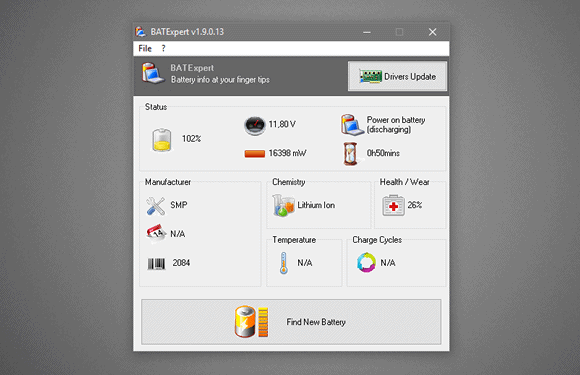 Monitore a bateria do notebook com o BATExpert