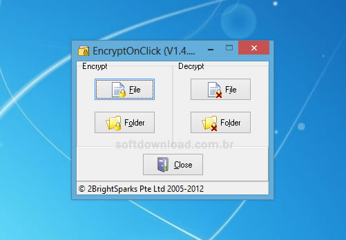 Criptografe seus arquivos com o EncryptOnClick