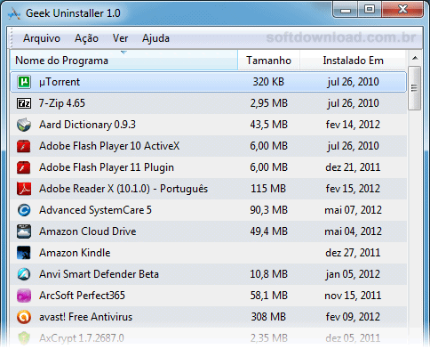 Programa para manutenção do Windows - GeekUninstaller
