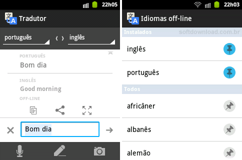 Faça traduções em offline no Android