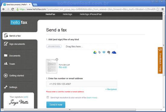 Envie fax de graça pela internet