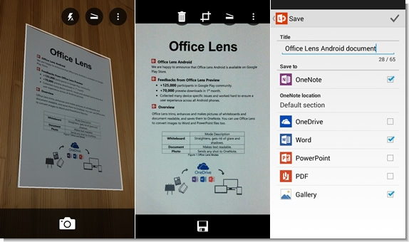 Aplicativo gratuito para estudantes - Office Lens