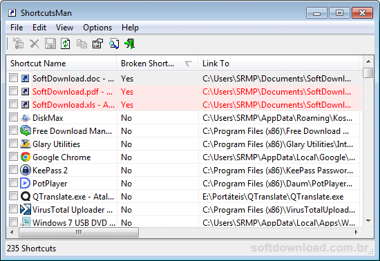 Programa gratuito para fazer uma faxina no PC - ShortcutsMan