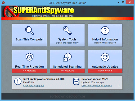 Programa para remover vírus do Windows - SuperAntiSpyware