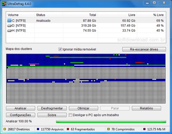 Programa para manutenção do Windows - UltraDefrag