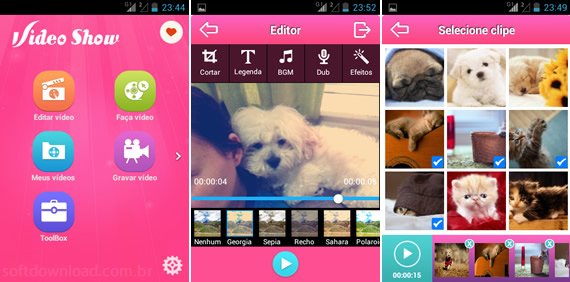 editor de vídeo vídeo show