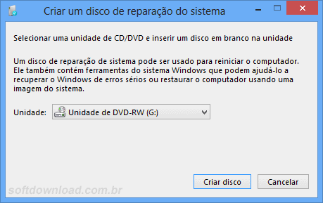 Como criar um disco de reparação do Windows 8